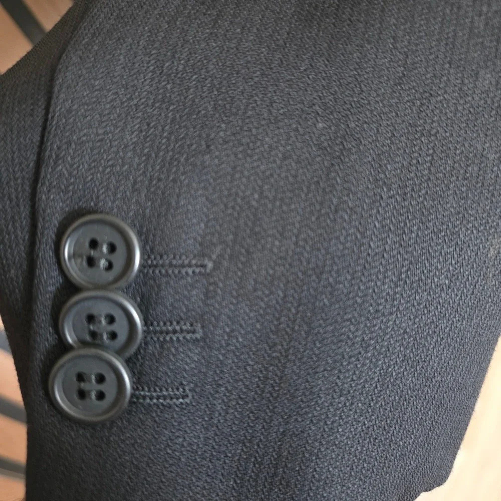 Giorgio Armani Blazer Mens 54R Gray Le Collezioni Virgin Wool‎ Herringbone Italy